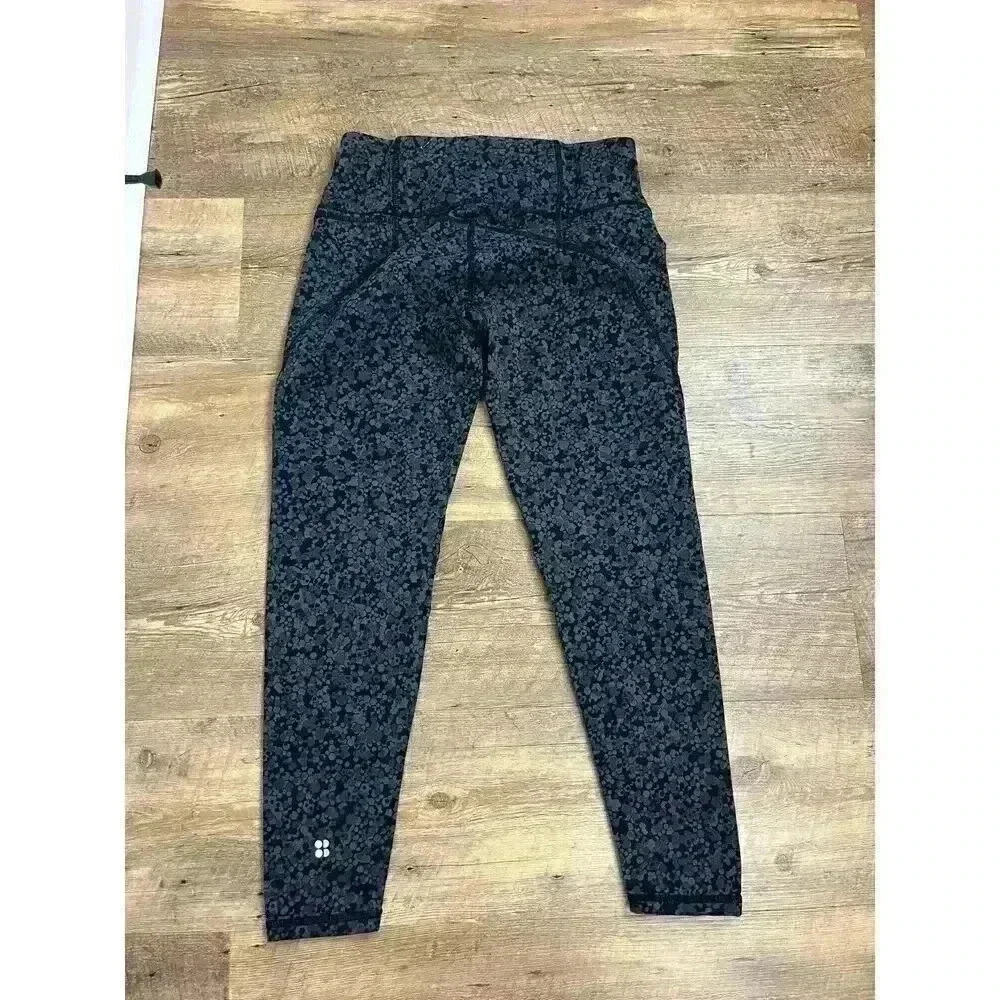 Sweaty Betty The Power Leggings Geometric Print Women's S Black Gray Yoga 7/8 - Picture 7 of 10